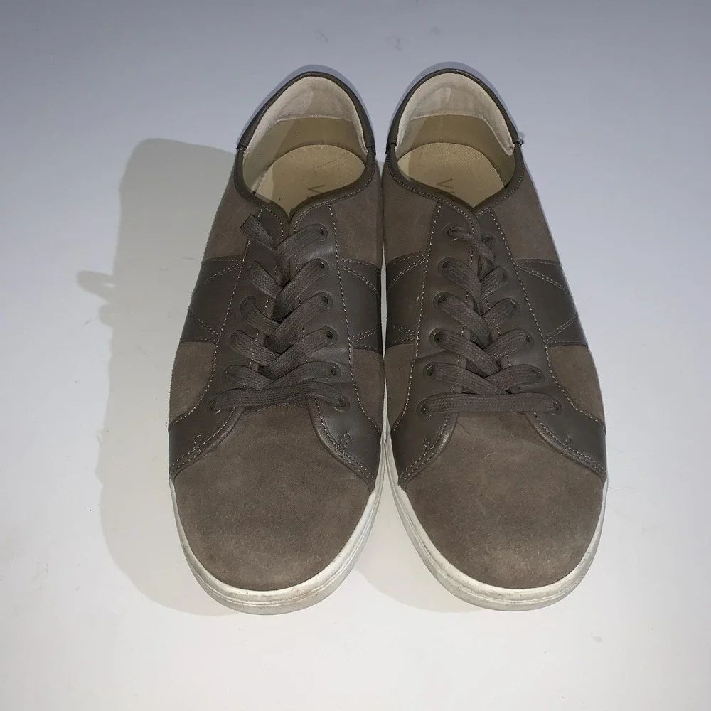 Vionic Jerome Suede Shoes Mens Size 11.5 Brown Lace Up Casual Comfort Sneakers